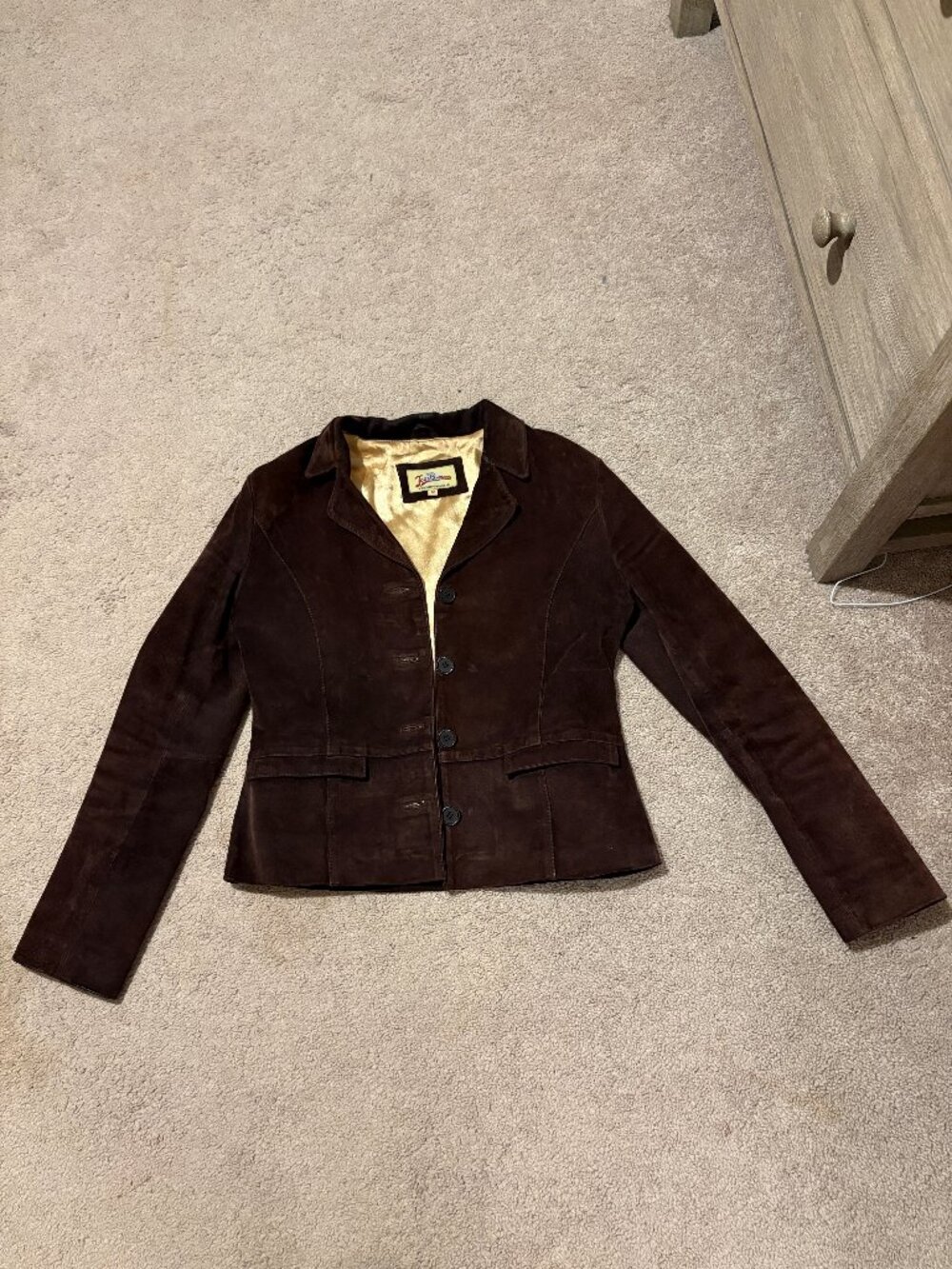 Brown Suede Jacket Vintage Y2K US 8